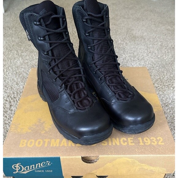 Danner Kinetic 8in GTX Men’s Black Leather Waterproof Boots 28010 Lace Up New! - Picture 1 of 14